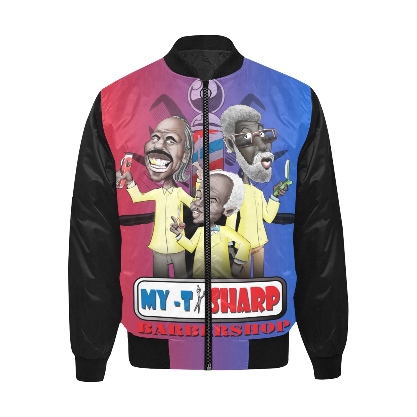 Coming 2 America Barbers Quilted Bomber Jacket for Men