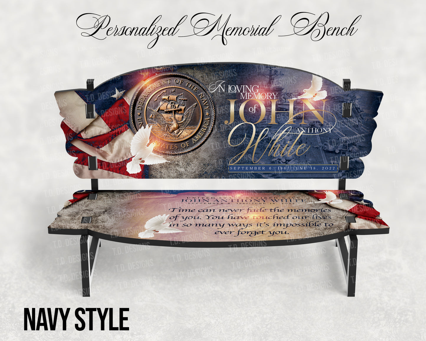 Personalized Bench Keepsake