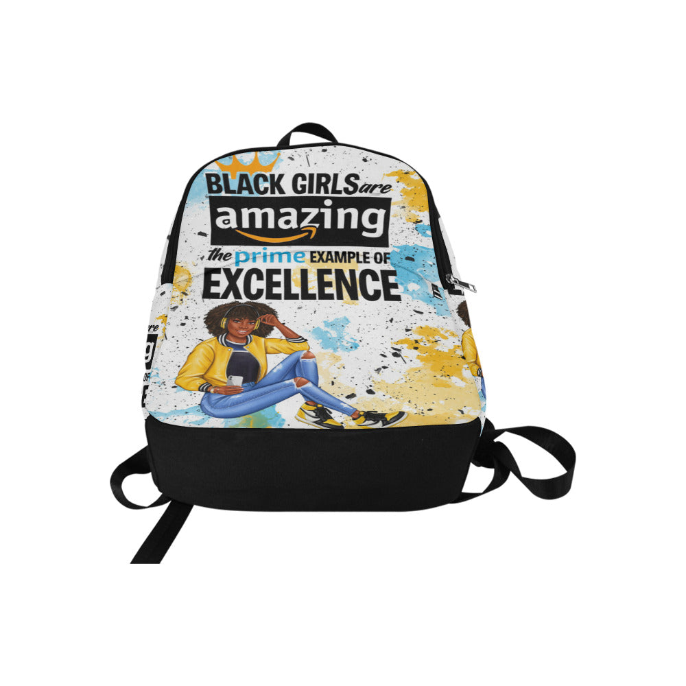 Black Girl Amazing Fabric Backpack