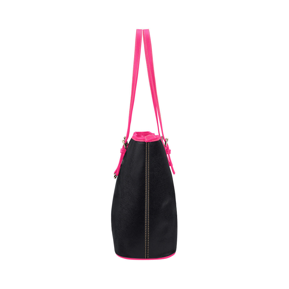 Breast Cancer Awareness Leather Tote Bag/Small