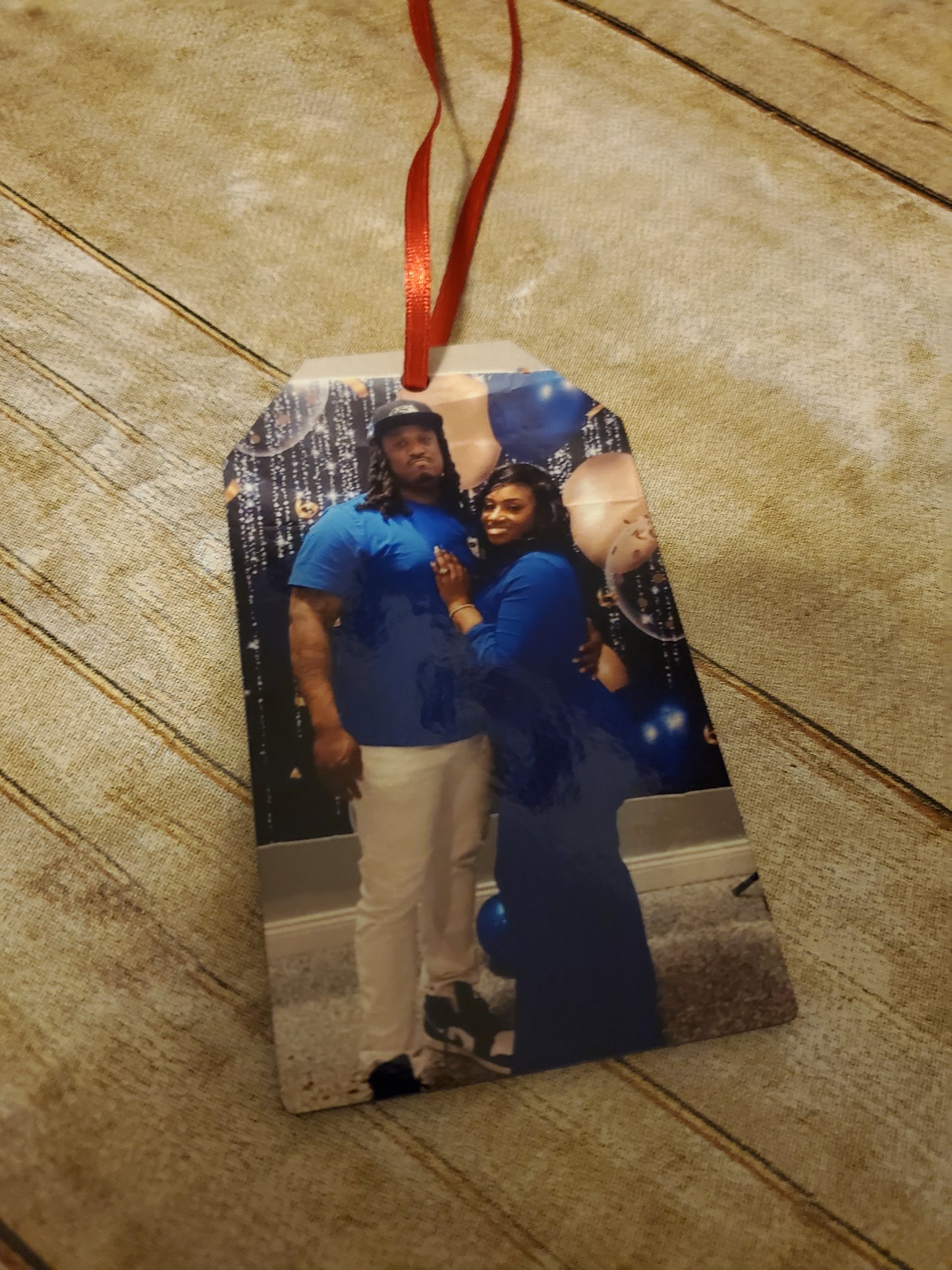 Double sided Picture Christmas Ornament Keepsake