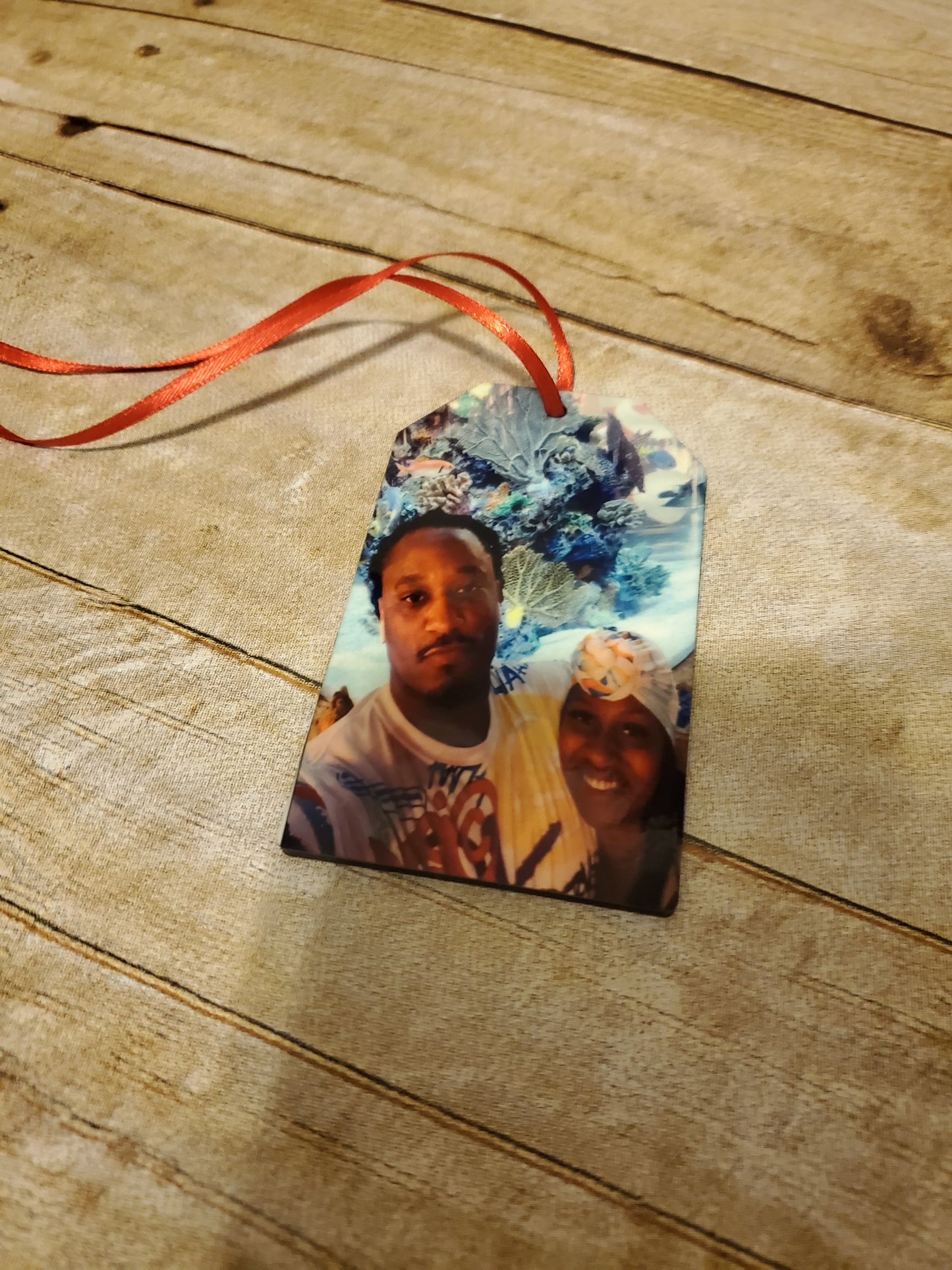 Double sided Picture Christmas Ornament Keepsake