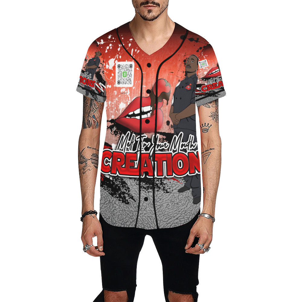 MELT IN YOUR MOUTH BASEBALL JERSEY  for Men