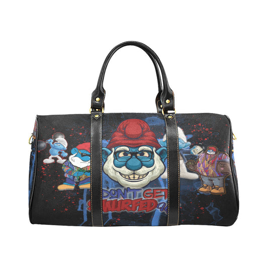 Smurfed Up  Waterproof Travel Bag/Large with black straps