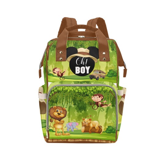 Safari Animal Multi-Function Backpack/Diaper Bag