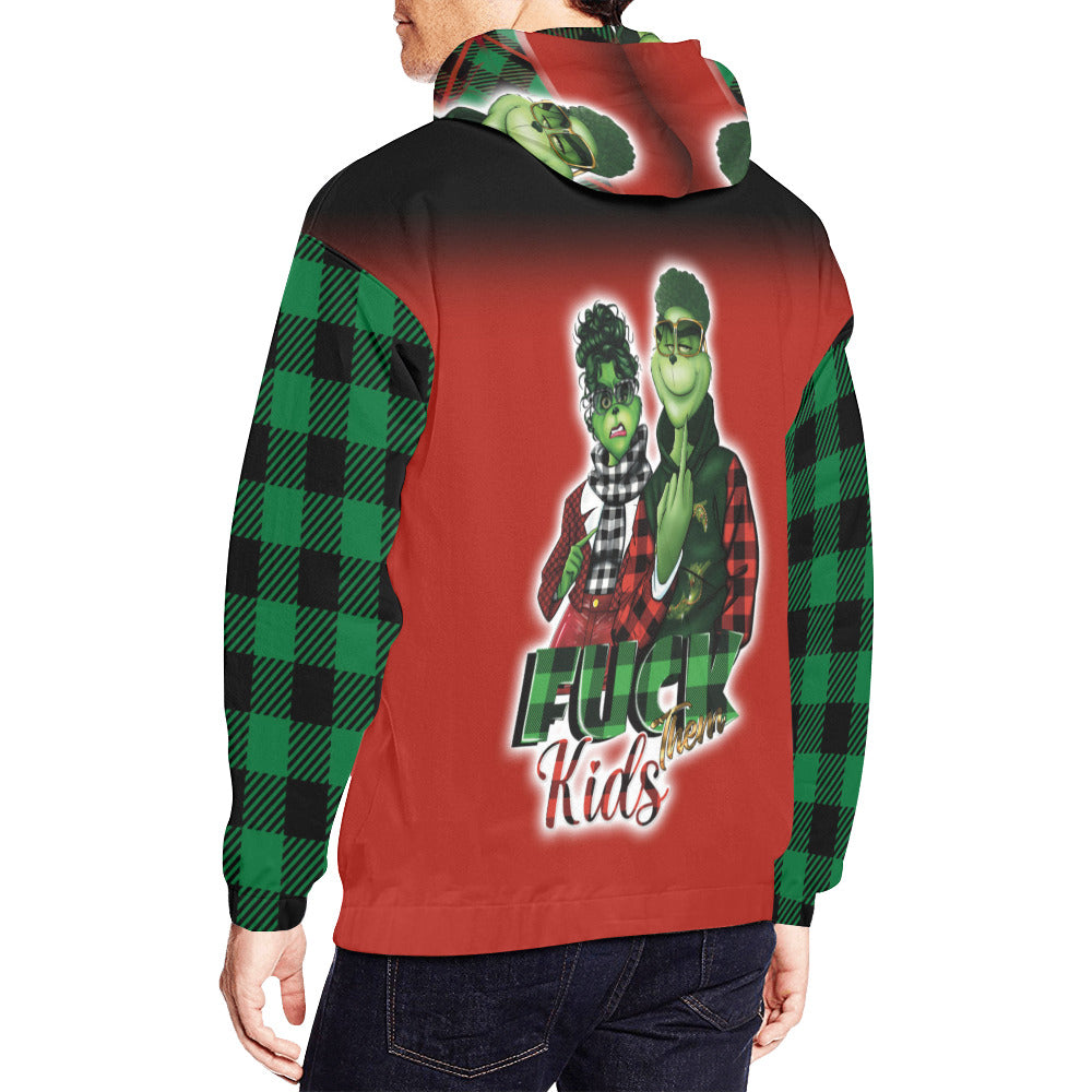 MR. G. F*ck them kids on front with couple on back All Over Print Hoodie for Men