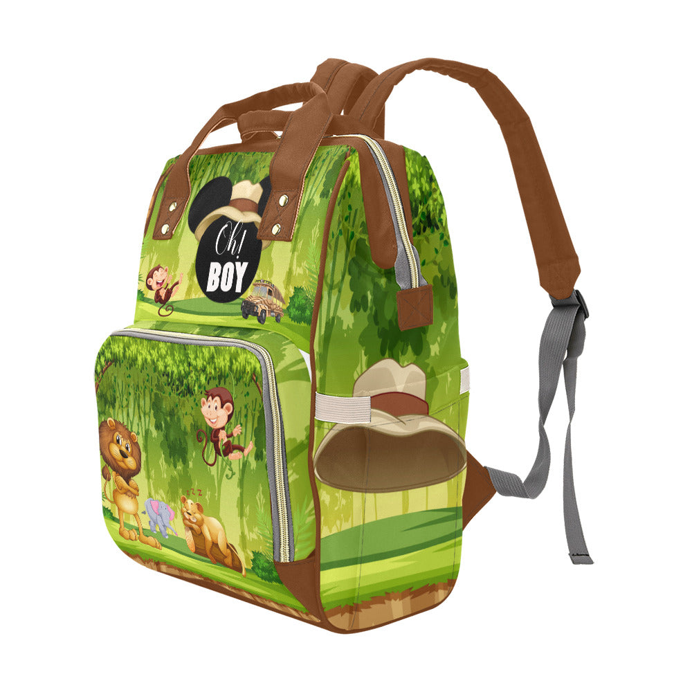 Safari Animal Multi-Function Backpack/Diaper Bag