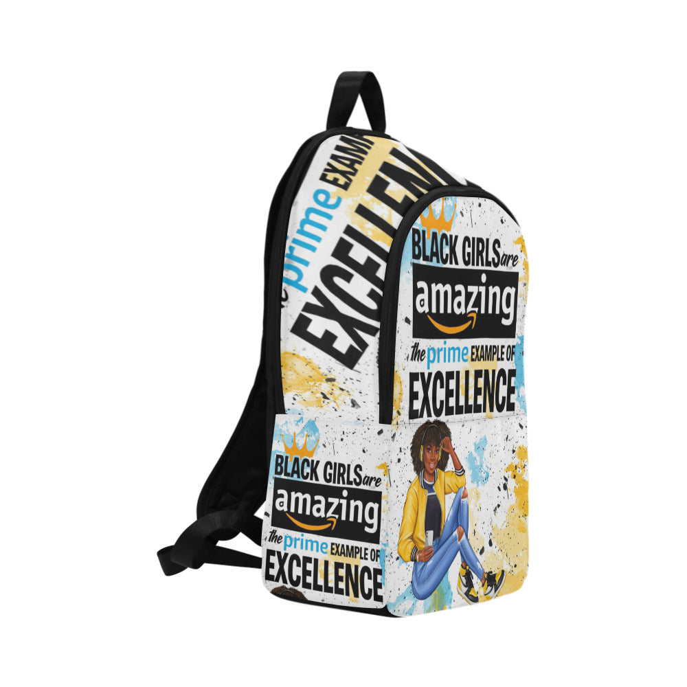 Black Girl Amazing Fabric Backpack