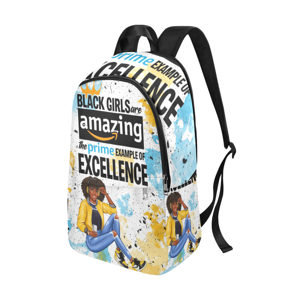 Black Girl Amazing Fabric Backpack