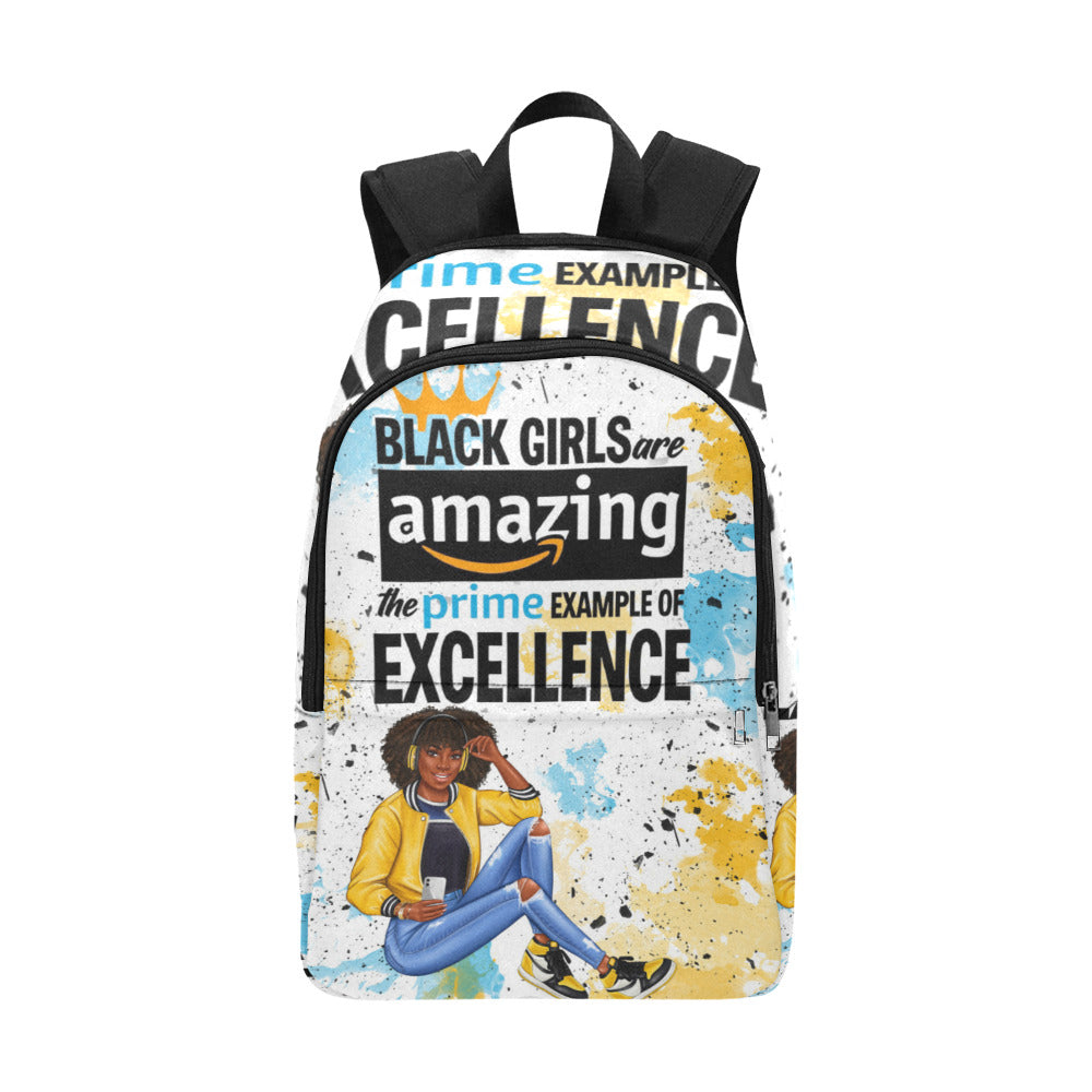 Black Girl Amazing Fabric Backpack