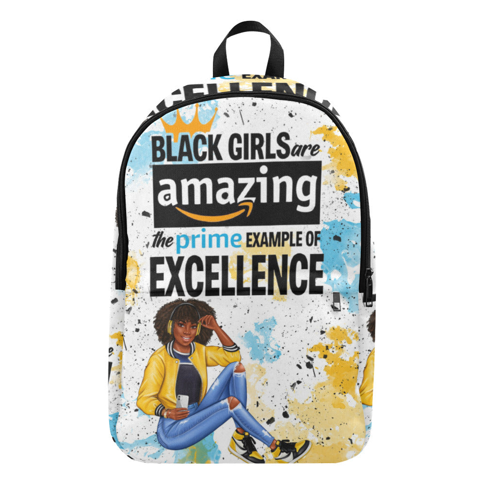 Black Girl Amazing Fabric Backpack