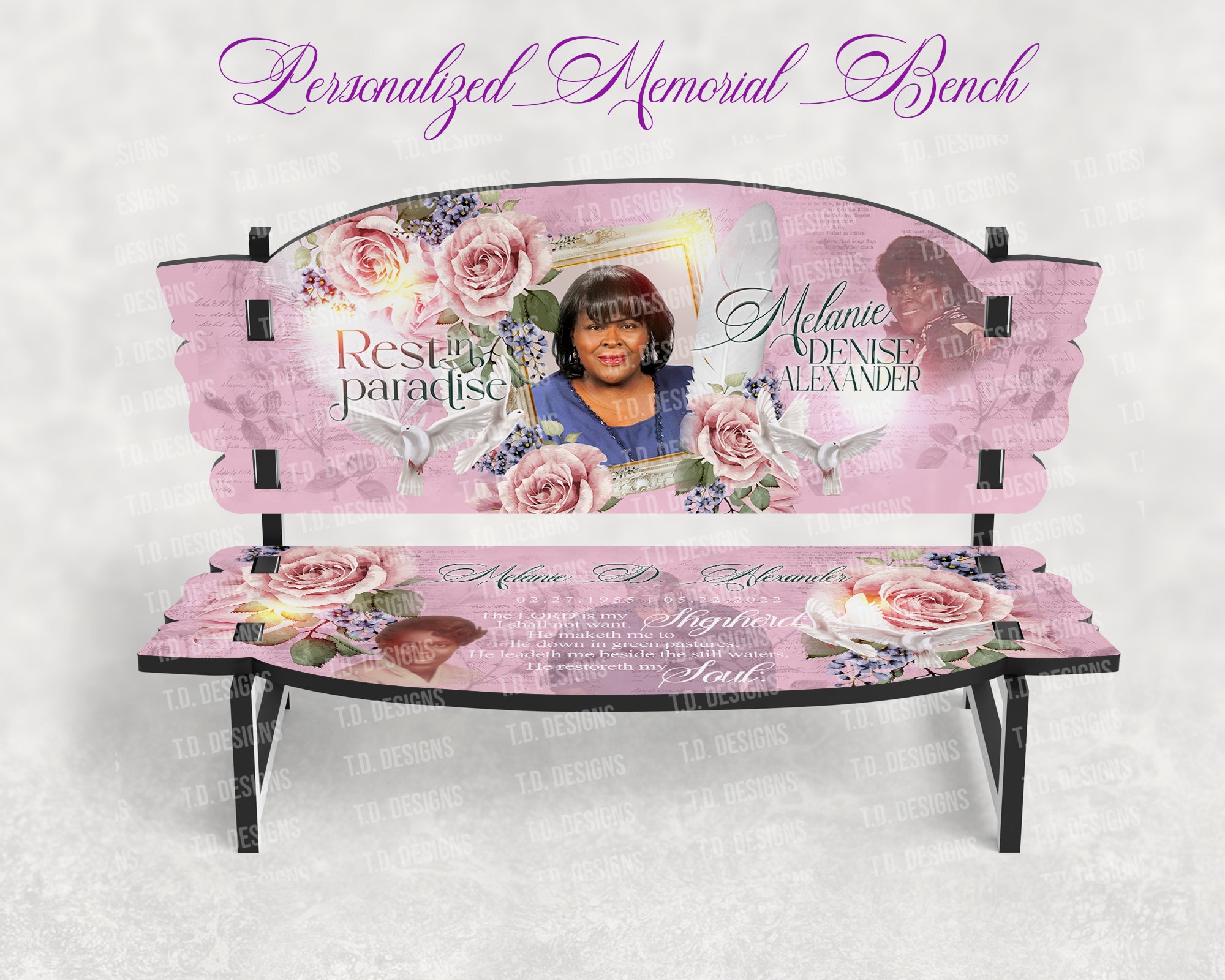 Personalized Bench Keepsake – T.D. Designs