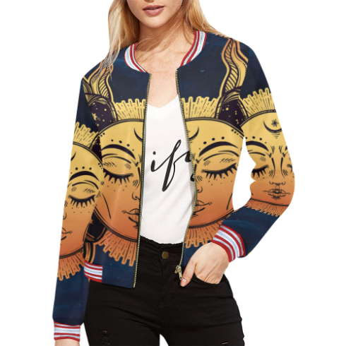 Custom All Over Print Bomber Jacket for Women