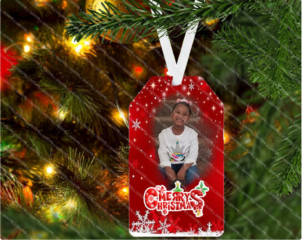 Double sided Picture Christmas Ornament Keepsake