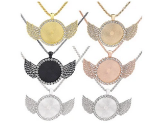 Bling angel wings necklace (small)