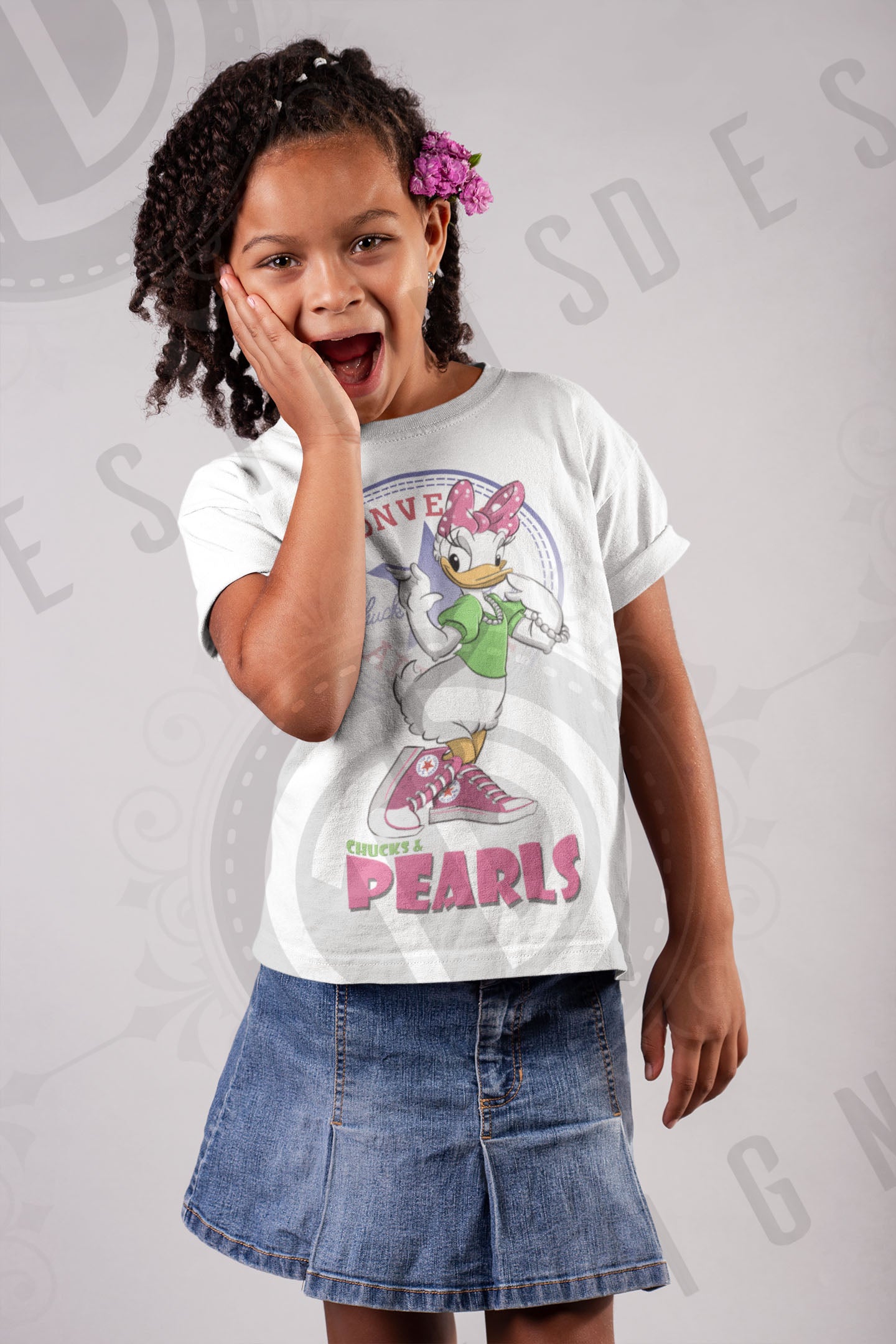 Chucks And Pearls Girls Shirt