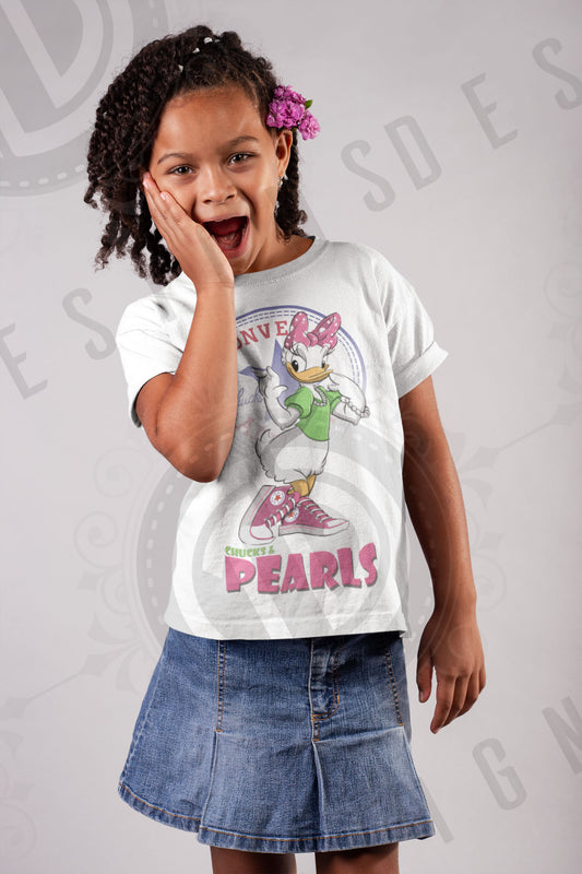 Chucks And Pearls Girls Shirt