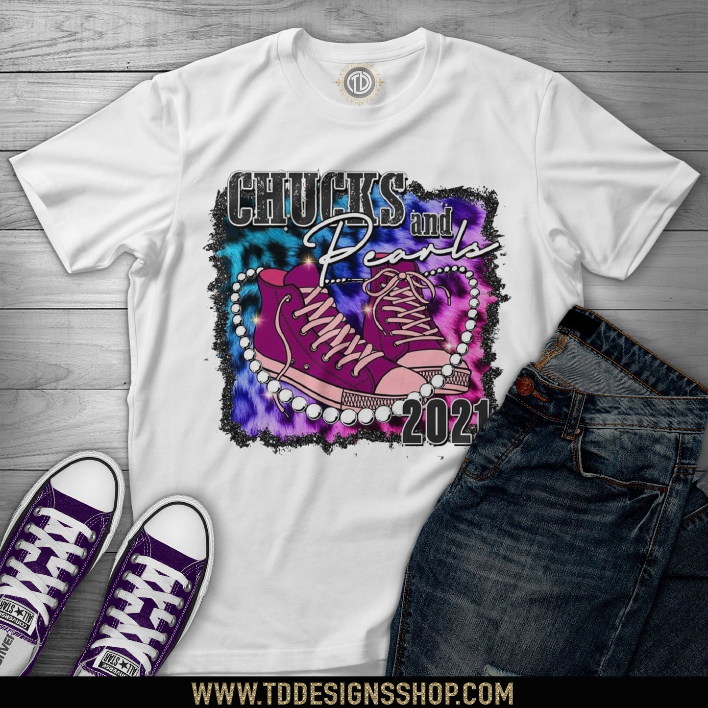 Chucks And Pearls Shirts Adults