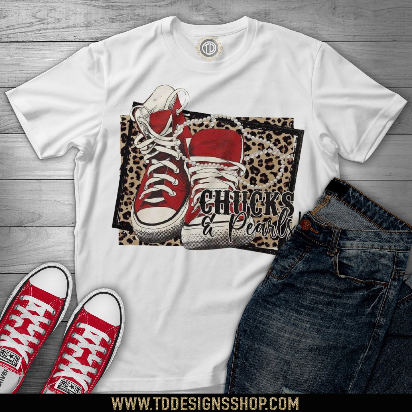 Chucks And Pearls Shirts Adults